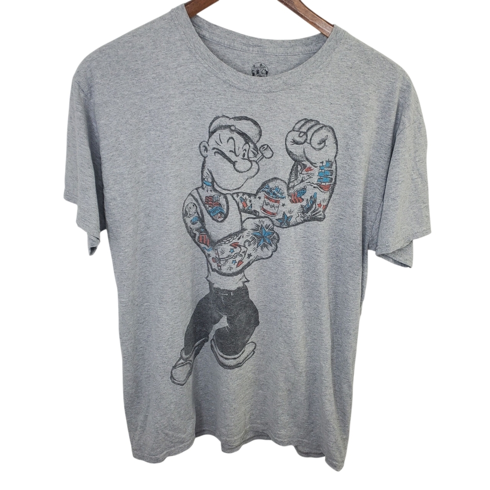 Popeye The Sailor Man Tattoo T-Shirt Size large.  Perfect fourth of july